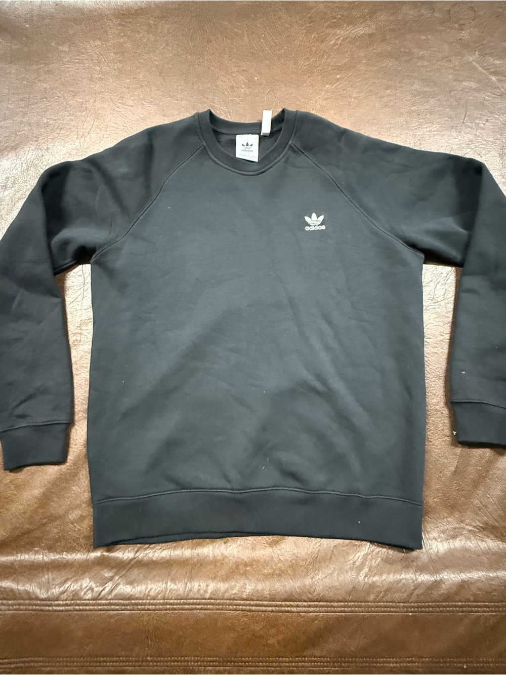 adidas Black Trefoil Crewneck Sweatshirt